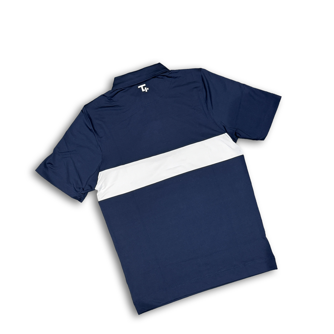 Stripe polo (Navy)