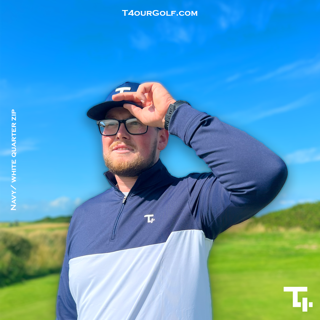 1/4 zip (Navy/ White) – T4ourGolf