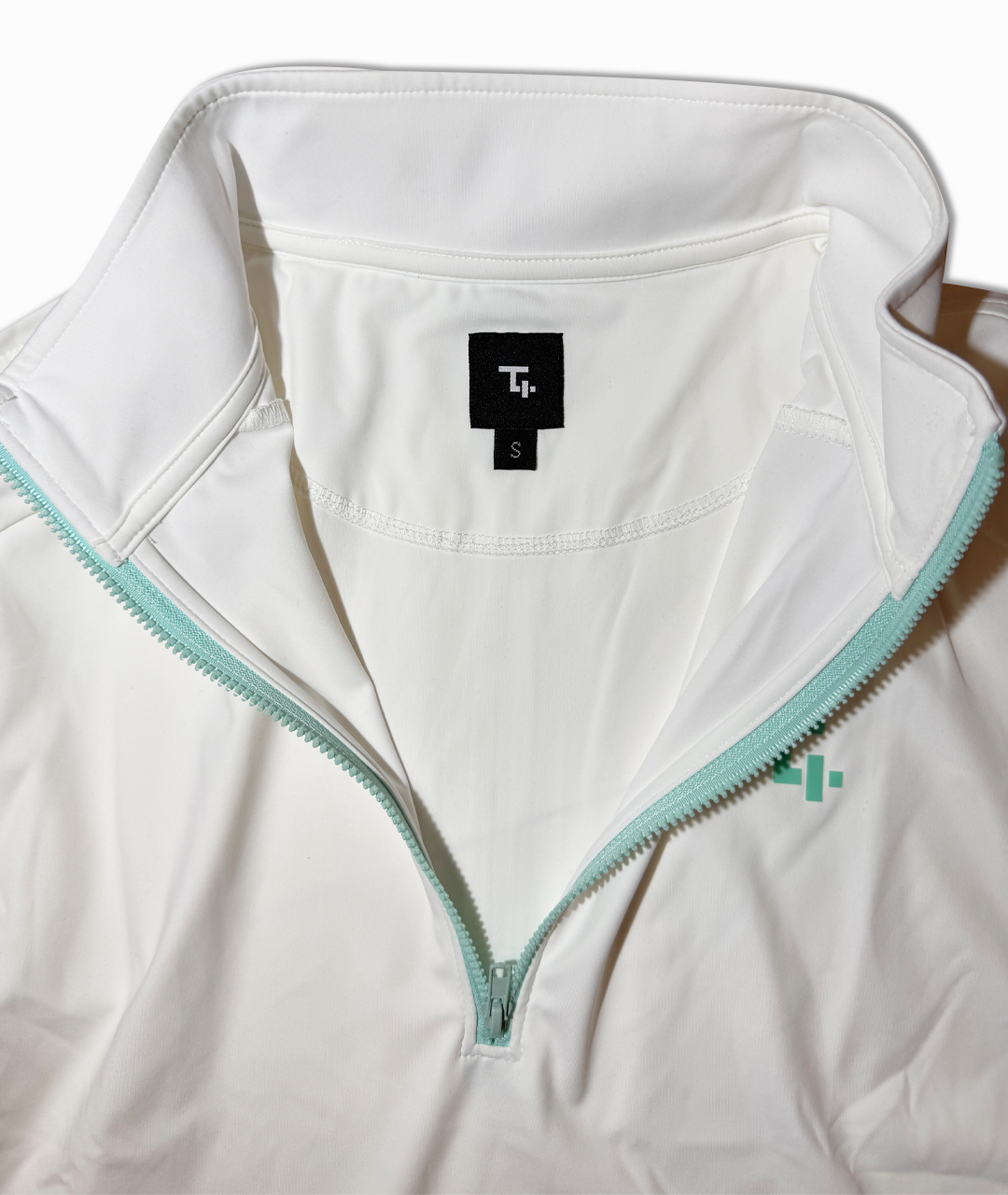 Season 3 White/ Turquoise 1/4 zip